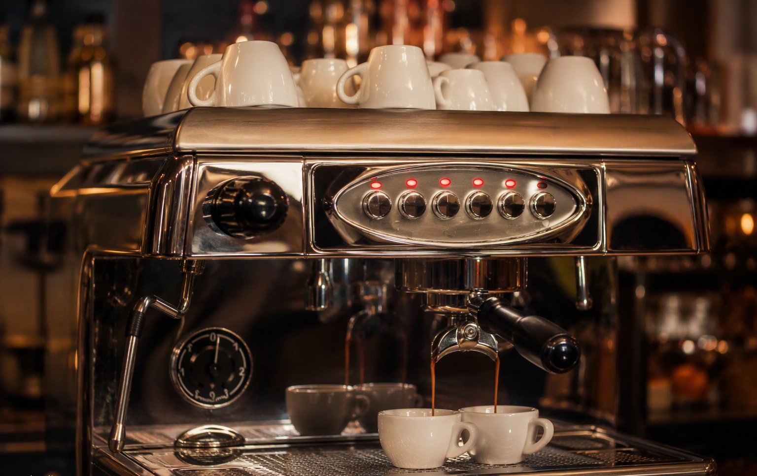 La macchina del caffè al lavoro